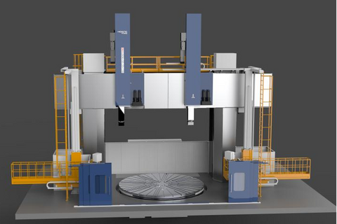 Tornos de torneado y fresado verticales de doble columna CNC serie CK(X)52